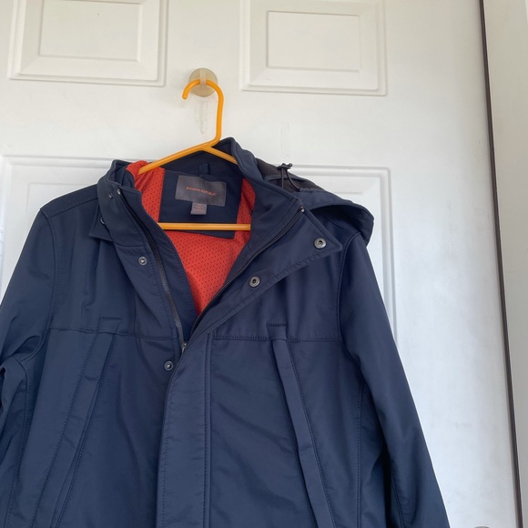 Banana Republic Wind Resistant Hooded Jacket Zip Up Navy - Picture 5 of 12